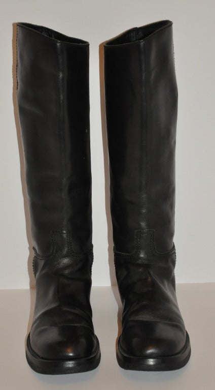 Ann Demeulemeester's men's black high boots are 18