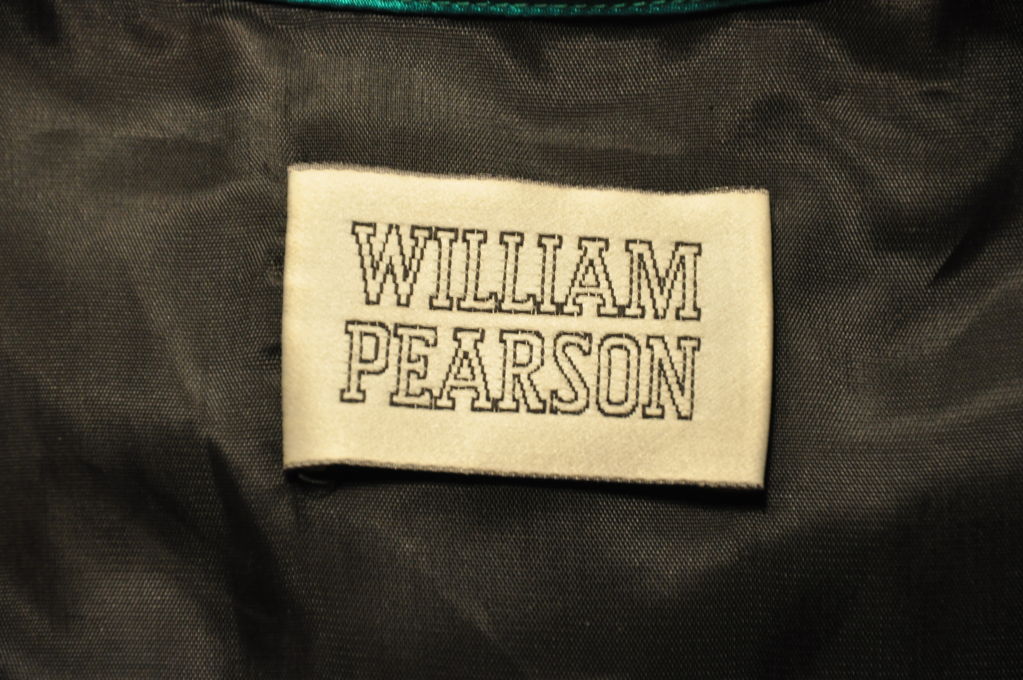 William Pearson Velvet and silk taffeta evening gown 1