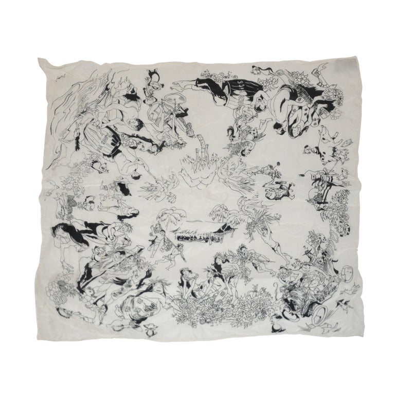 Rare "Trader Vic's" Silk Handkerichief For Sale