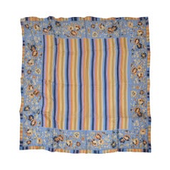 Pañuelo de Seda Kenzo "Rayas y Flores