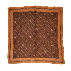 Oleg Cassini Shades of Browns Silk Scarf