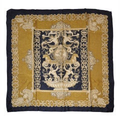 Sciarpa "King Neptune" in crepe de Chine di seta