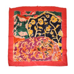 Pañuelo de seda de colores con estampado de audacia