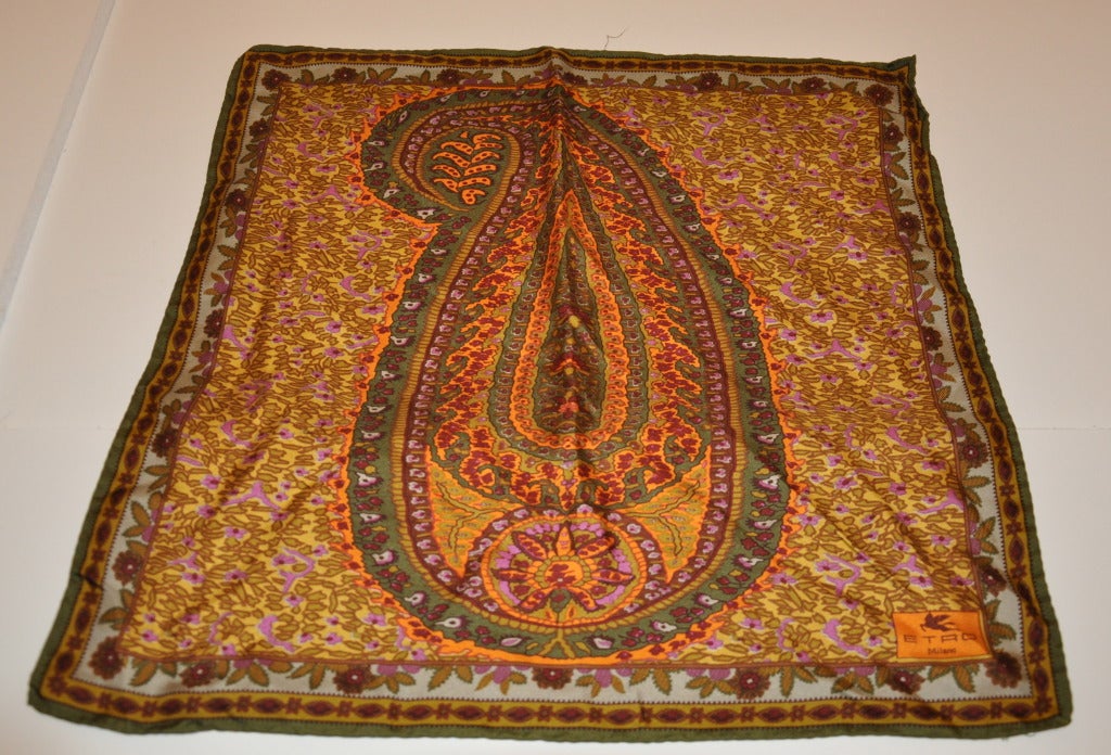 Pañuelo de bolsillo de seda Etro para hombre