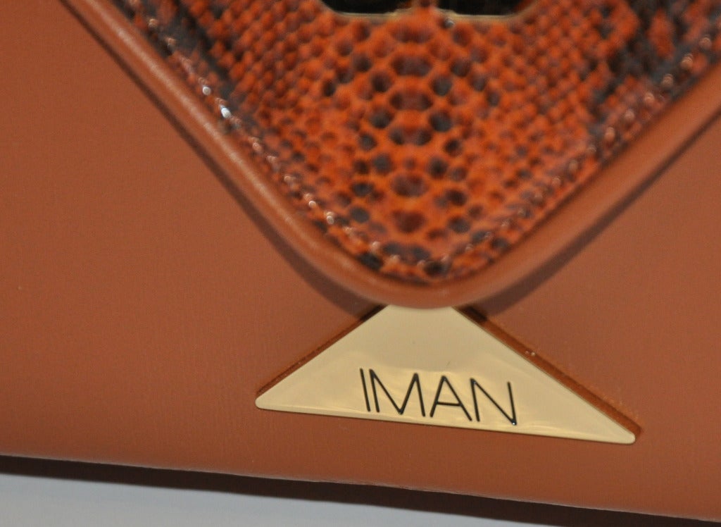Iman Large Envelope Clutch In Excellent Condition In New York, NY