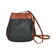Vintage Bottega Veneta Black & Brown Hobo Shoulder Bag
