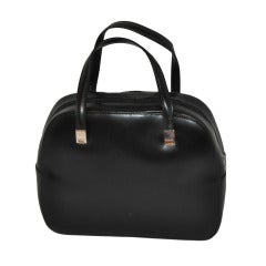 KessLord Black Calfskin Double-Handle Handbag 12