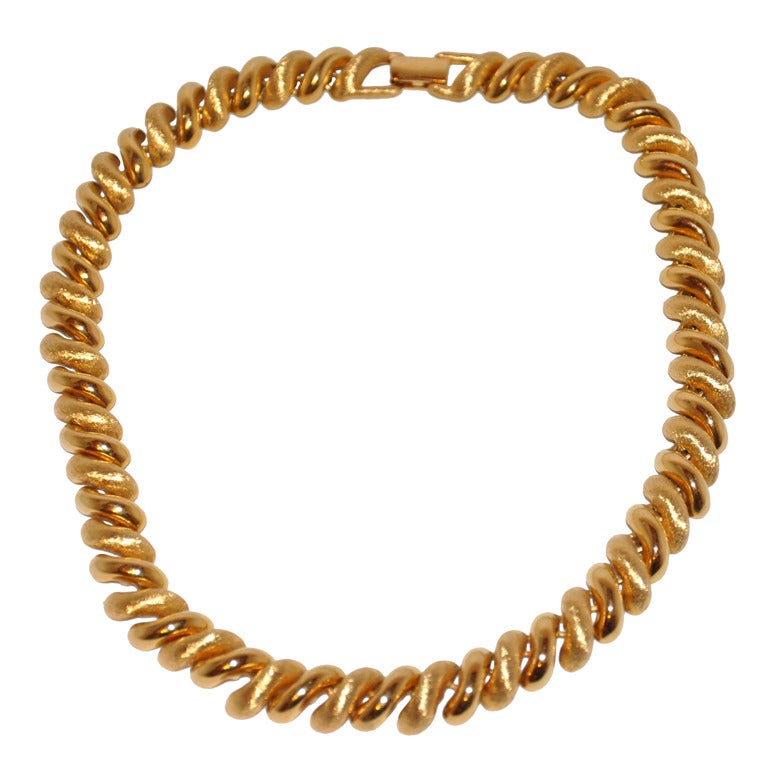Napier Gilded & Brushed Gold Necklace For Sale