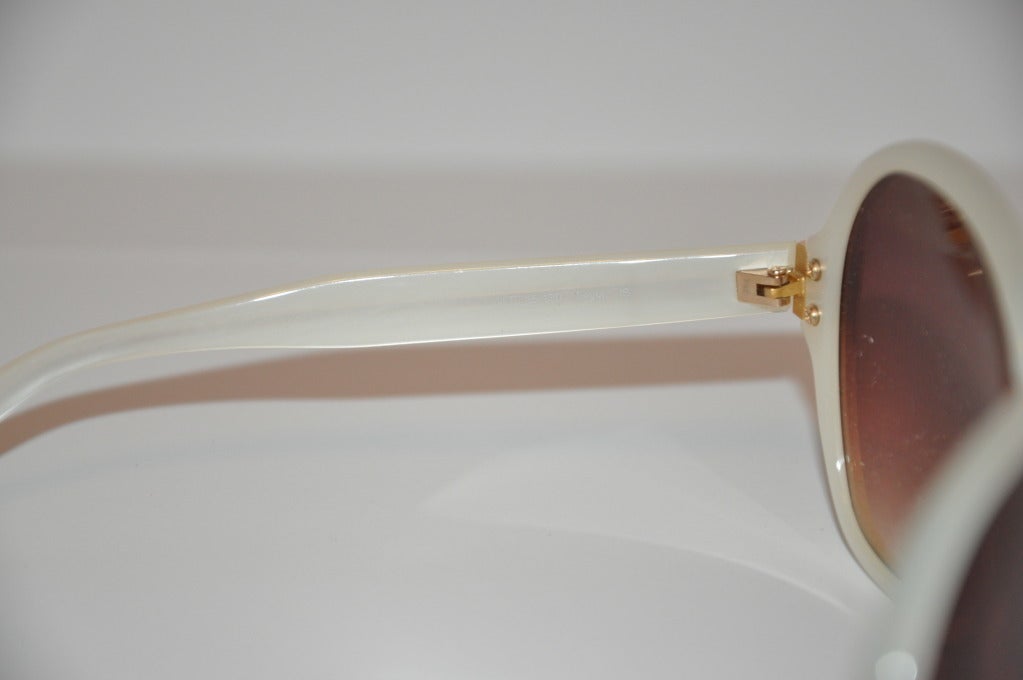 Brown Oliver Peoples Pearl and Gold Sunglasses