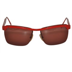 Robert La Roche Rote Emaille- und Nagelstecker-Sonnenbrille