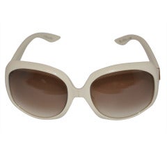 Vintage Christian Dior Cream with Gold Sunglasses