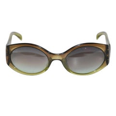 Christian Dior Clear Olive-Green Sunglasses