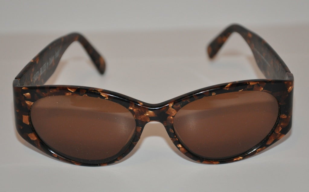 Dakota Smith Brown and Black "Confetti" Sunglasses For Sale at 1stDibs | dakota  smith glasses