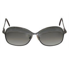 Lulu Guinness Pearl Studded Black Framed Sunglasses