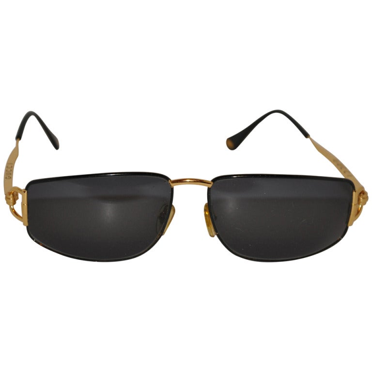 Gucci Gilded Gold Sunglasses For Sale