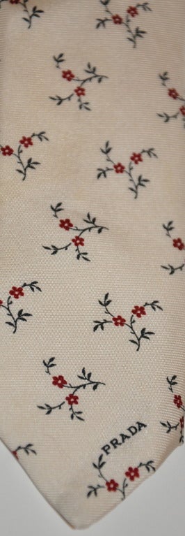 Prada Floral Men's Silk Tie