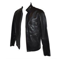 Vintage Scott Men's Black M.C. Leather Jacket