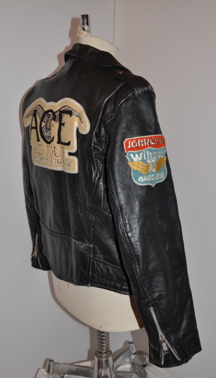 Men's M.C. Leather Jacket In Good Condition In New York, NY