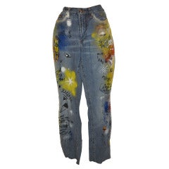 Vintage Dolce & Gabbana "Graffiti" Denim 5-Pocket Jeans