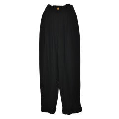 Chanel "Boutique" Black Wide-Legged Trousers 9