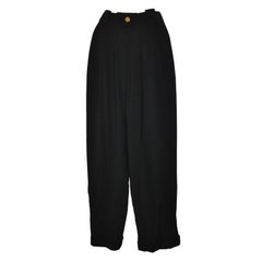Pantalon noir à manches larges « Boutique » de Chanel
