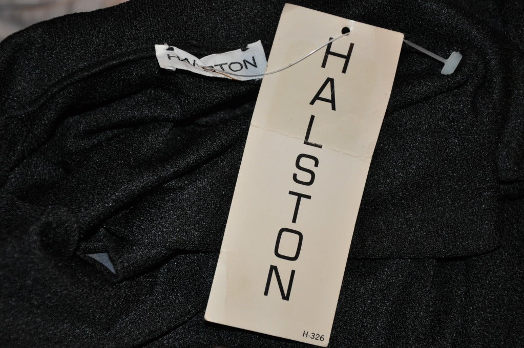 Halston Stretch Black Bodysuit 1