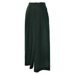 Retro Claude Montana Forest-Green Wide-Leg Trousers