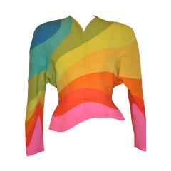Rare Thierry Mugler "Rainbow" Form-Fitting Jacket 9