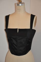 Bustier noir zippé entièrement doublé