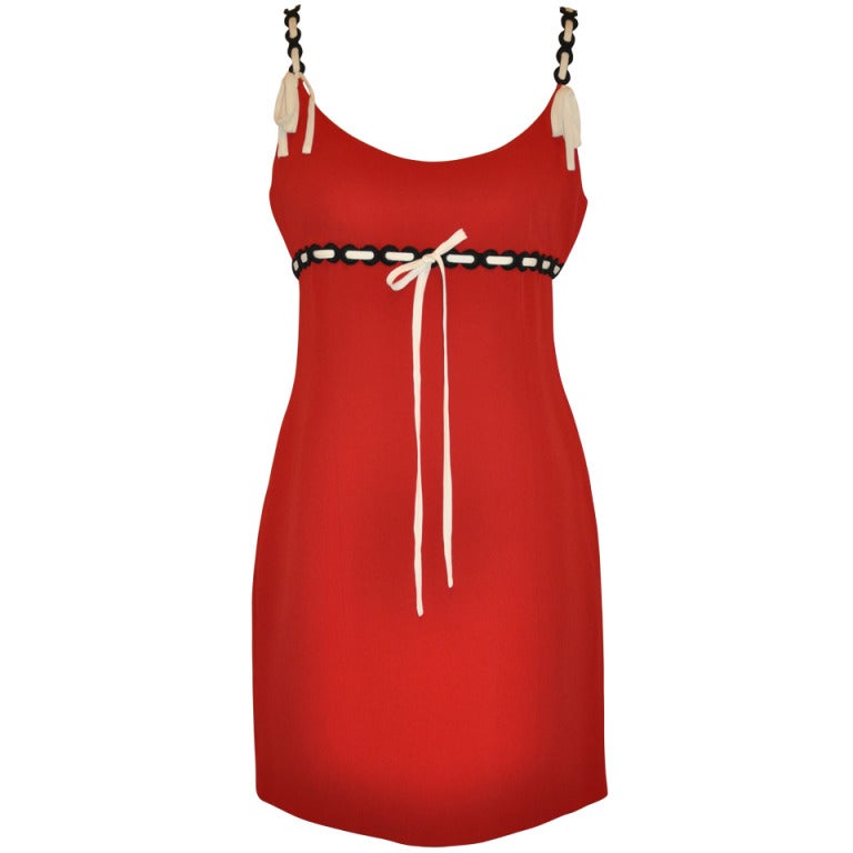 Vestido de verano "Lazo" rojo Moschino en venta