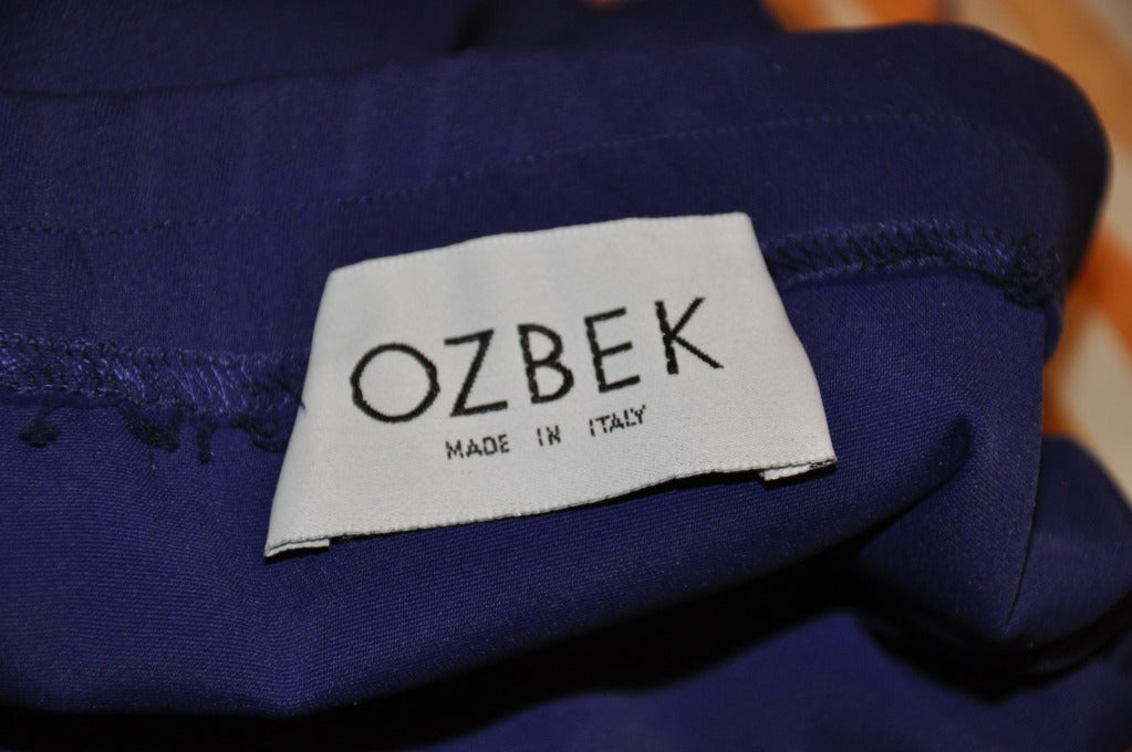 Ozbek Bold Purple Skirt In Excellent Condition For Sale In New York, NY