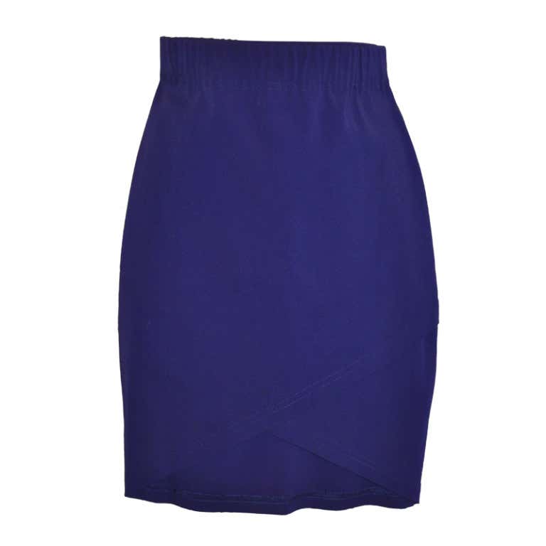 Ozbek Bold Purple Skirt For Sale at 1stDibs