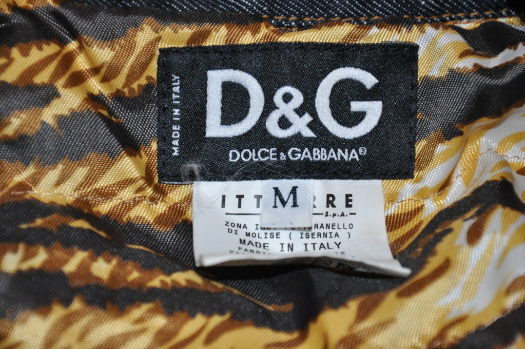 Dolce & Gabbana Denim & Leopard Print Jacket 1