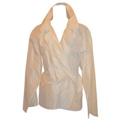 Vintage Zoran Cream Polished Cocktail Open-Jacket