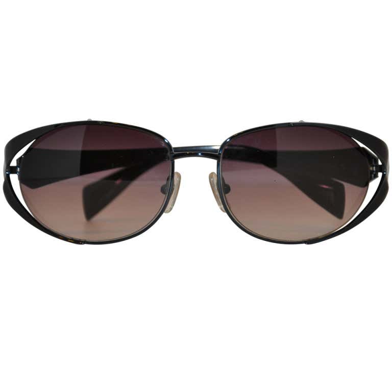 Carmen Marc Valvo Black Hardware Sunglasses For Sale at 1stDibs