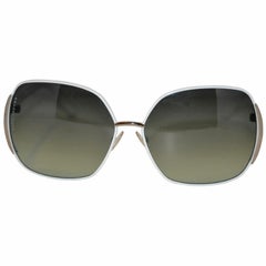 Marc Jacobs - Lunettes de soleil blanches à monture métallique