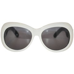 Bold Black & White Lucite Sunglasses