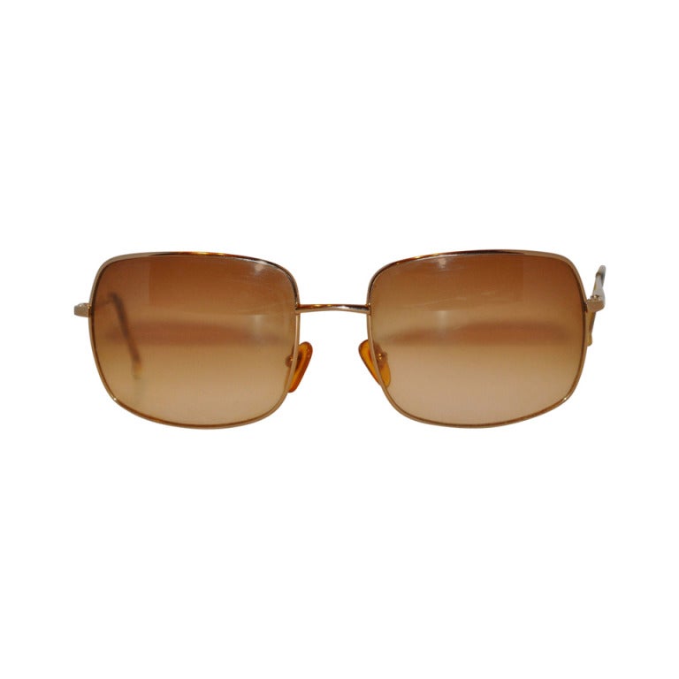 Burberry Polished Gold Hardware Sunglasses
