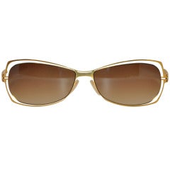 Vintage Is! Berlin Titanium Gold "Spring-Back" "Nan" Sunglasses