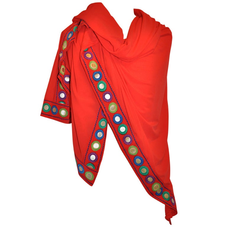 Gottex Italian-Red Beach Wrap For Sale