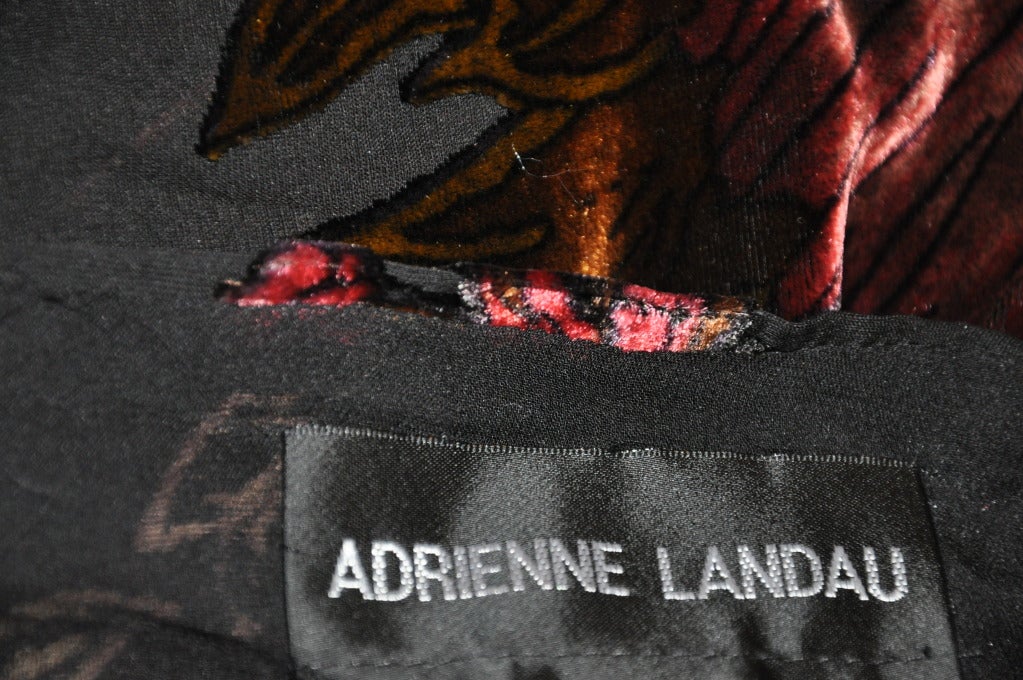 Women's Adrienne Landau Dramatic Multi-shade Velvet with Extra-Long Fringes Scarf