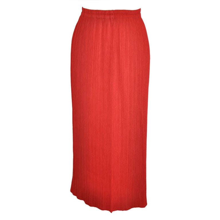 Issey Miyake "Engine Red" Skirt For Sale