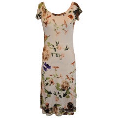 Roberto Cavalli Bold Floral Form-Fitting Dress