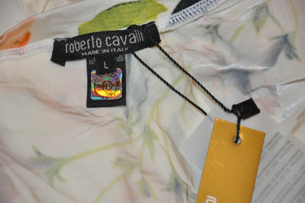 Roberto Cavalli Bold Floral Form-Fitting Dress 1