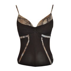 Roberto Cavalli Zipper Back Stretch Bustier