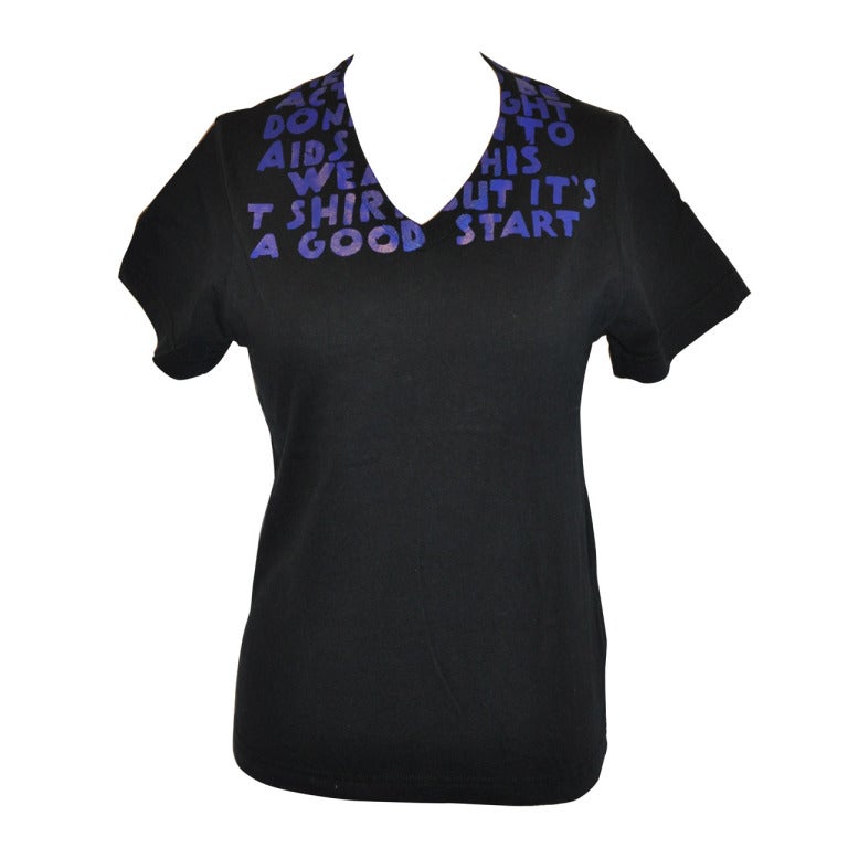 Martin Margiela Bold Print Black T-Shirt For Sale at 1stDibs | margiela  kiss shirt, margiela kiss button up, bold print clothing