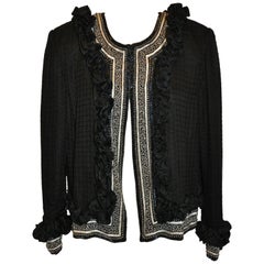 Papell "Boutique" Evening Heavily Embellished Silk chiffon Cocktail Jacket