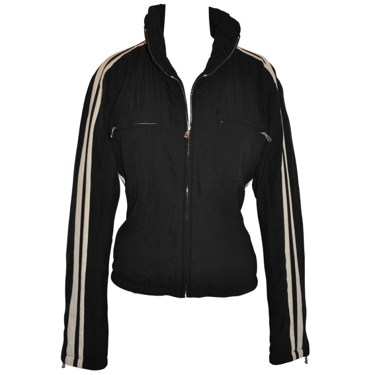 Bogner Black with Double-Stripe Zippered JAcket