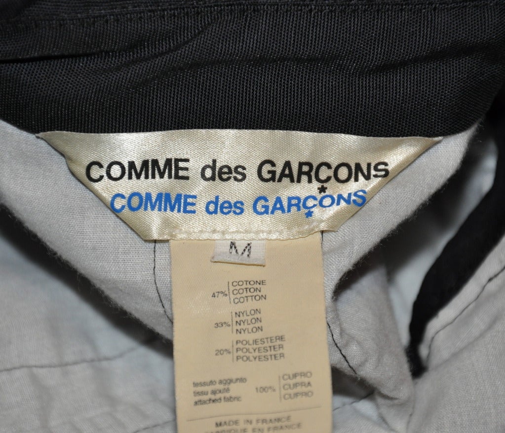 Noir Commes des Garcon - Veste à fermeture éclair avec rayures à carreaux de course en vente