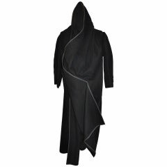 Comme des Garcon Black Oversized Deconstructed Wrap Coat